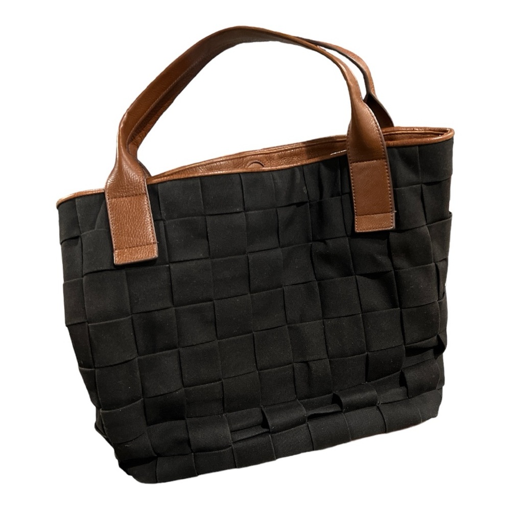 Fossil Canvas Leather Tote black. - Picture 3 of 7